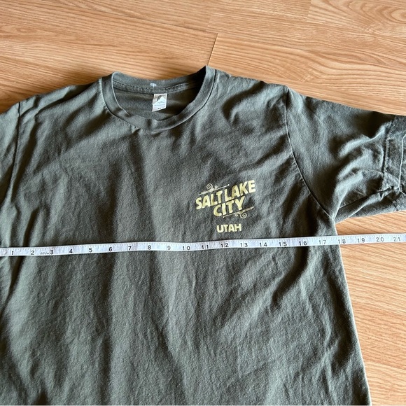 Tultex 202 Salt Lake Utah Graphic Short Sleeve Tee Medium - Picture 4 of 6